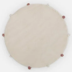 Dzieci inny Dywany Dziecięce|Dywany^Dywan okrągły z pomponami ivory 120 cm