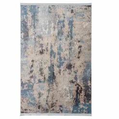 Dywany Do Prania W Pralce|Dywany Z Krótkim Włosiem^Dywan połyskujący z frędzlami niebieski COSMIC 120x170 cm