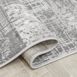 Clearance Dywan retro do przedpokoju szary MIRAGE 80x150 cm