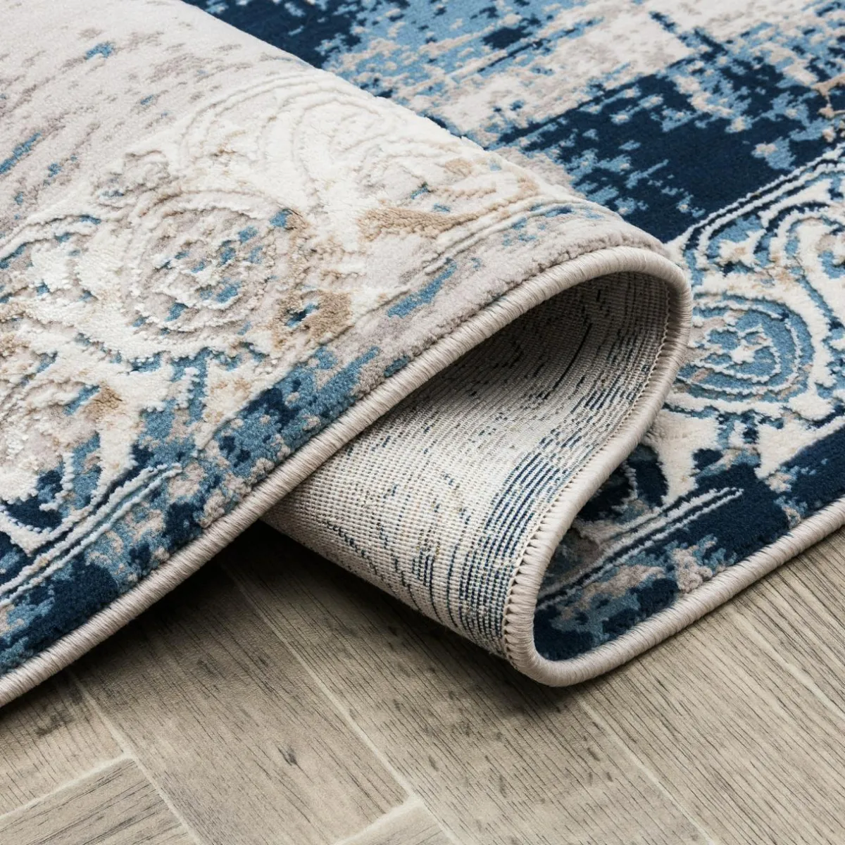 Clearance Dywan vintage niebieski MONAKO 80x150 cm