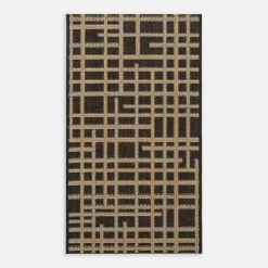 New inny Dywan w kratę czarny JUTA 50x80 cm