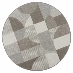 Sale Dywan zewnętrzny geometryczny okrągły ROTA 120 cm