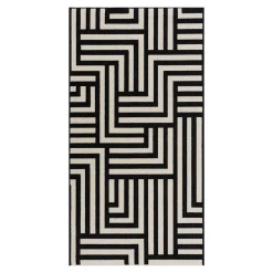 Chodniki|Dywany Zewnętrzne^Dywan zewnętrzny z czarnym wzorem STIARNA 80x150 cm