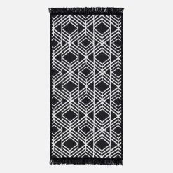 inny Dywaniki^Dywanik geometryczny czarno-biały ALBORG 50x80 cm
