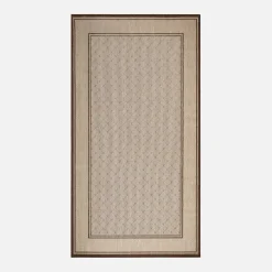 inny Dywaniki|Dywany Zewnętrzne^Dywanik geometryczny z ramką LOTUS, beżowy, 60x110 cm