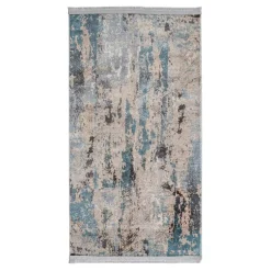 Discount Dywanik połyskujący z frędzlami niebieski COSMIC 80x150 cm