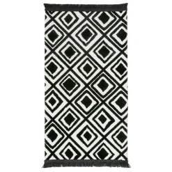 Discount Dywanik z połyskującym wzorem 3D czarne romby ETNA 60x100 cm