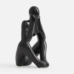 Best inny Figurka dekoracyjna czarna MYŚLĄCY CZŁOWIEK 19 cm