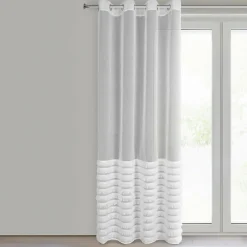New Eurofirany Firana na przelotkach etno biała DANA 140x250 cm