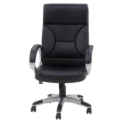 Clearance Fotel biurowy z czarnej ekoskóry NARBO