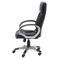 Clearance Fotel biurowy z czarnej ekoskóry NARBO