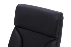 Clearance Fotel biurowy z czarnej ekoskóry NARBO