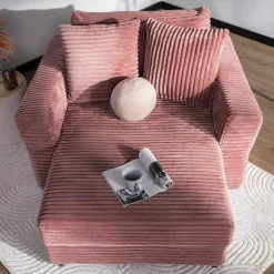 Fotele Wypoczynkowe^Fotel loveseat pudrowy róż NOEMI