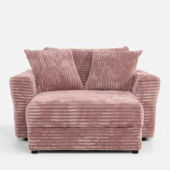 Fotele Wypoczynkowe^Fotel loveseat pudrowy róż NOEMI