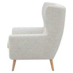 Hot Impresti Fotel uszak boucle kremowy MOREN