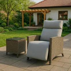 Discount inny Fotel wypoczynkowy do ogrodu SOTTO brązowy