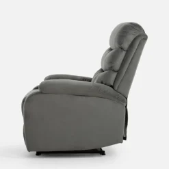 inny Fotele Wypoczynkowe^Fotel z funkcją relaksu szary GANIBIO