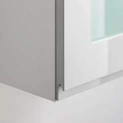 Sale Qubik Front przeszklony PIANTA 40x76,5 szary, wysoki połysk