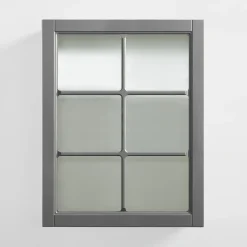 Qubik Fronty Przeszklone^Front szpros HAMPTON 60x76,5 cm onyx szary