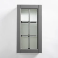 Qubik Fronty Przeszklone^Front szpros HAMPTON 40x76,5 cm onyx szary