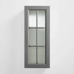 Qubik Fronty Przeszklone^Front szpros HAMPTON 40x98 cm onyx szary
