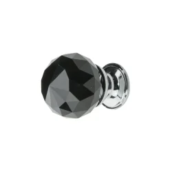 Best Gałka PORTO KRYSZTAŁ KULA 3 cm chrom/czarne szkło