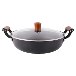 Clearance Garnek żeliwny niski czarny FERRO 3,5 l