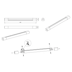 Sale Zumaline Kinkiet łazienkowy LED IP44 chrom PARKS 60,2 cm
