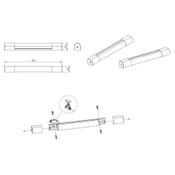 Outlet Zumaline Kinkiet łazienkowy LED IP44 chrom PARKS 40,2 cm