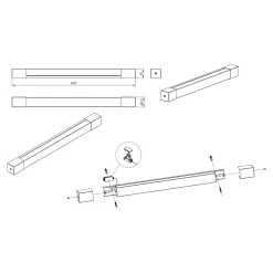 Best Zumaline Kinkiet łazienkowy LED IP44 nikiel PARKS 60,2 cm
