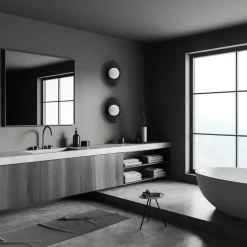 TK Tomasz Krywult Kinkiet czarny mat SLATE BLACK GLASS