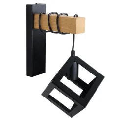 Kinkiety^Kinkiet geometryczny czarny SWEDEN WOOD