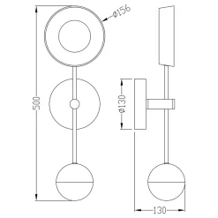 Zumaline Kinkiety^Kinkiet LED LARA 50 cm