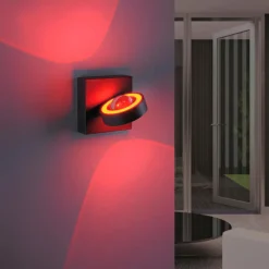 Paul Neuhaus Kinkiety^Kinkiet LED RGB Wi-Fi czarny Q-MIA z pilotem