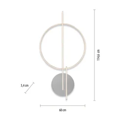 Clearance Paul Neuhaus Kinkiet LED RGB Wi-Fi stalowy Q-ARKOA z pilotem