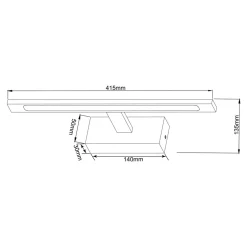 Hot Zumaline Kinkiet LED 12W czarny ALTER