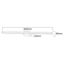 Zumaline Kinkiety^Kinkiet LED 20W czarny ARVI 60 cm