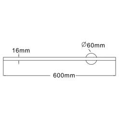 New Zumaline Kinkiet LED 8W czarny TROY 60 cm