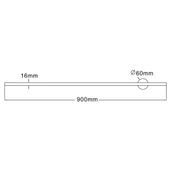 Zumaline Kinkiety^Kinkiet LED 12W czarny TROY 90 cm