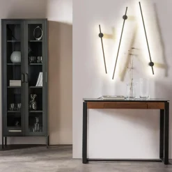 Zumaline Kinkiety^Kinkiet LED 6W czarny TROY 40 cm