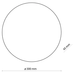 TK Tomasz Krywult Kinkiety^Kinkiet minimalistyczny okrągły czarny LUNA NEW 30 cm
