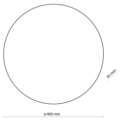 Sale TK Tomasz Krywult Kinkiet minimalistyczny okrągły biały LUNA NEW 40 cm