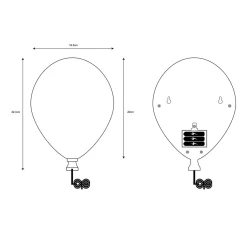 Hot Zumaline Kinkiet na baterie niebieski BALLOON
