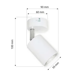 LED-POL Kinkiety^Kinkiet spot biały ORO GAVIA