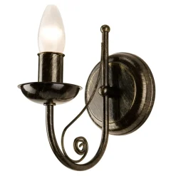 Best Kinkiet świecznikowy retro czarno-złoty DONATO