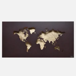 Discount Zumaline Kinkiet z mapą świata złoty LINDA