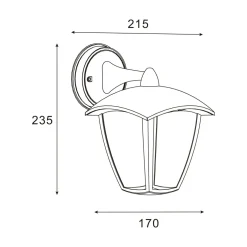 New Zumaline Kinkiet zewnętrzny LANTERN ip44 czarny