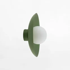 TK Tomasz Krywult Kinkiet zielony SLATE PEAPOD GLASS