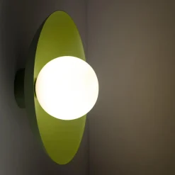 TK Tomasz Krywult Kinkiet zielony SLATE PEAPOD GLASS