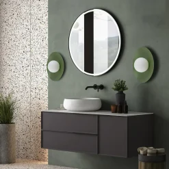 TK Tomasz Krywult Kinkiet zielony SLATE PEAPOD GLASS